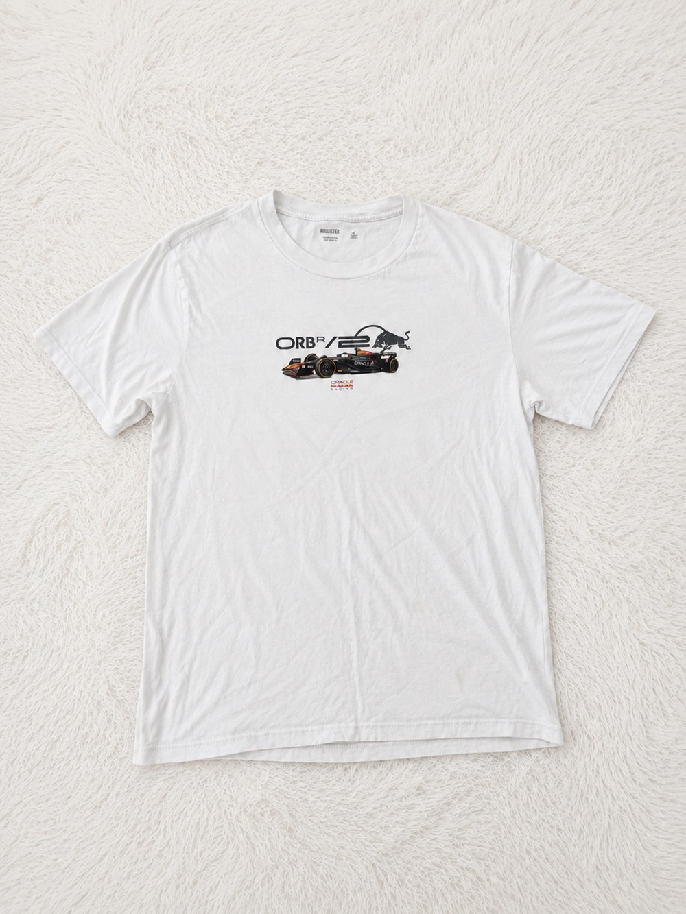 Hollister Red Bull Racing Oracle Graphic Tee White Size Medium